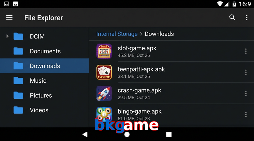 Main screen of Bkgame gameapk page for PK players